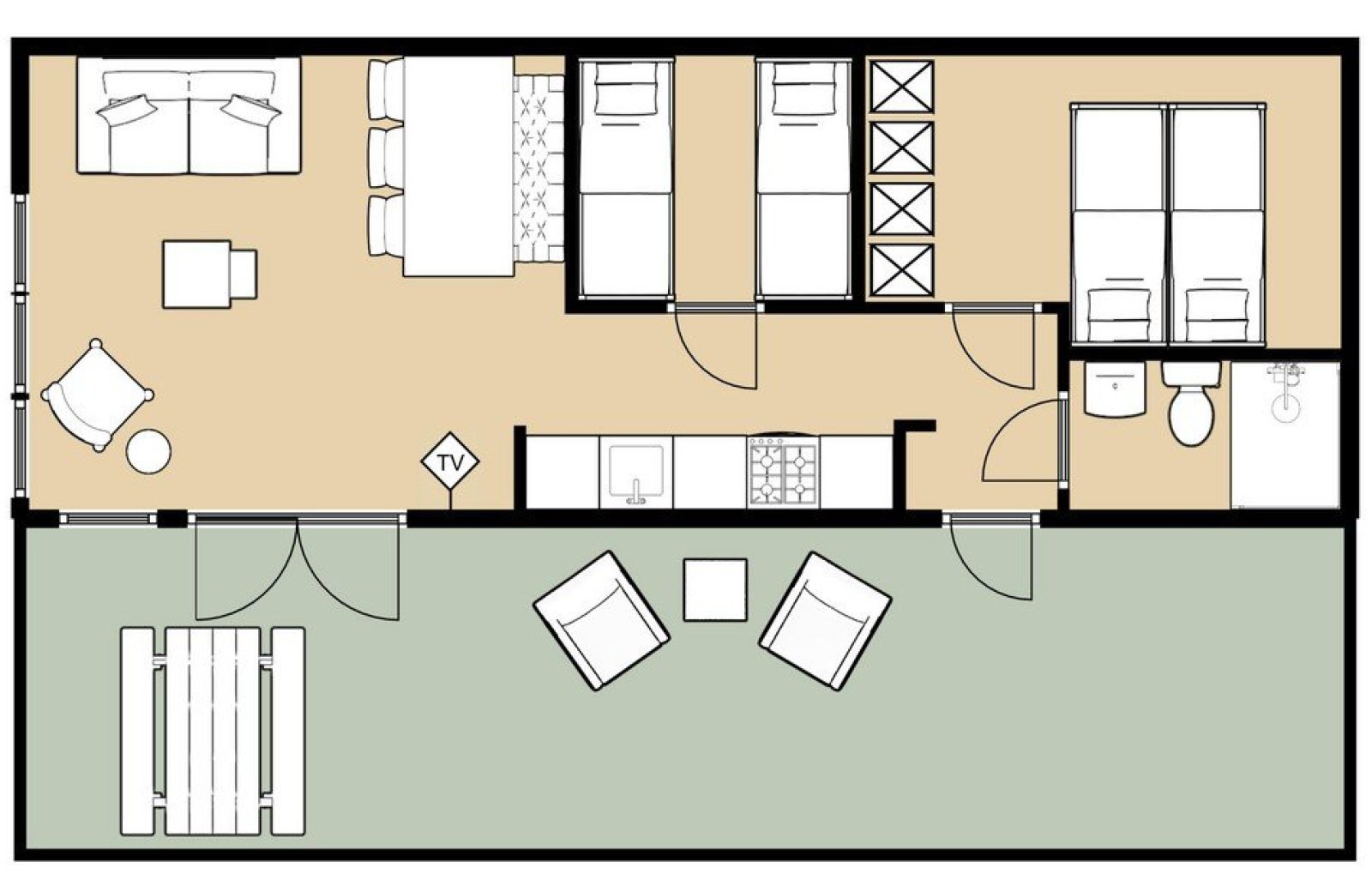 Plattegrond van Lodge De Groene Specht