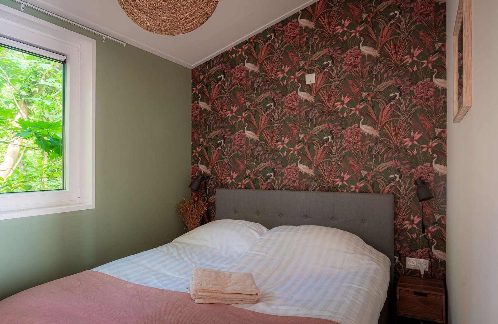 Slaapkamer in Lodge De Groene Specht