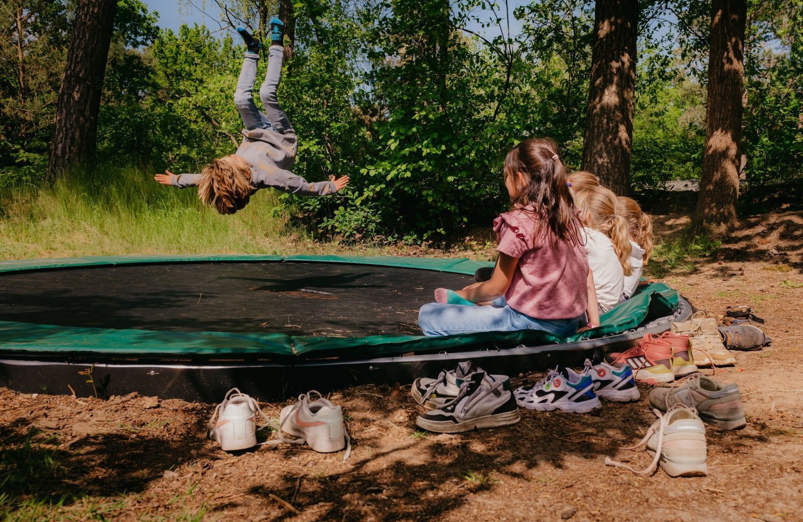 Trampoline bij Bospark De Vossenberg in Nunspeet